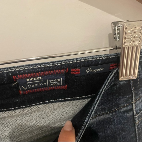 Diesel Grupee Sweatpant Jeans Size 23 - Picture 4 of 8